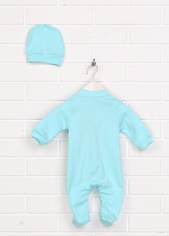 Блакитний демісезонний комплект (шапка, чоловічок) Baby Art