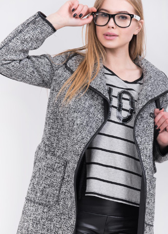 Сіре демісезонне Пальто Bluzka