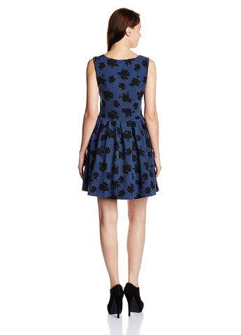 Синее кэжуал платье короткое Superdry с абстрактным узором