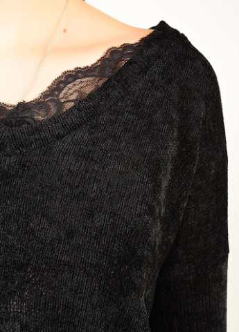 Черный демисезонный свитер женский черный AAA