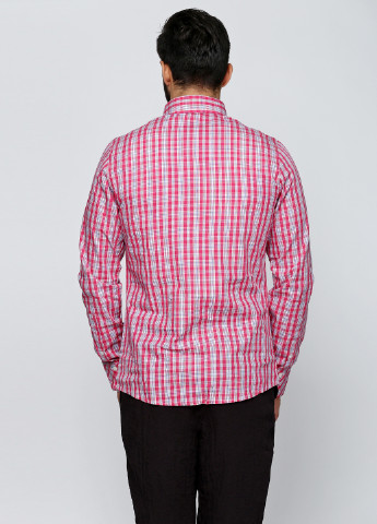 Розовая кэжуал рубашка в клетку Moscanueva с длинным рукавом
