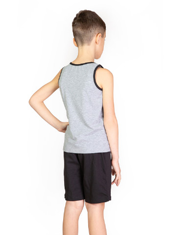 Серый летний комплект для мальчика (майка с шортами) Kosta