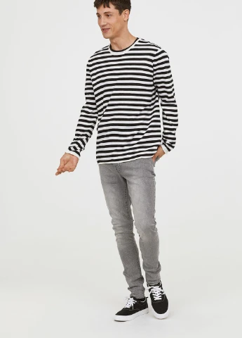 Серые демисезонные скинни джинсы skinny H&M