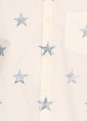 Молочная кэжуал рубашка с геометрическим узором Ralph Lauren с коротким рукавом