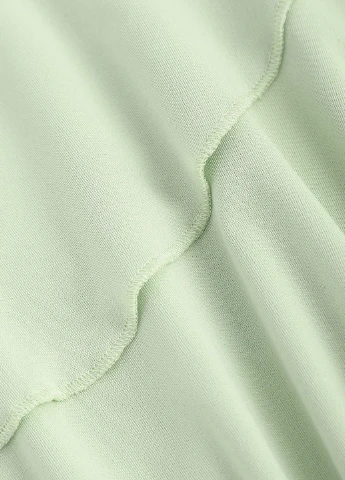 Светло-зеленое коктейльное платье на одно плечо SHEIN однотонное