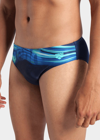 Мужские темно-синие пляжные плавки брифы Arena