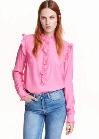 Малиновая блуза H&M