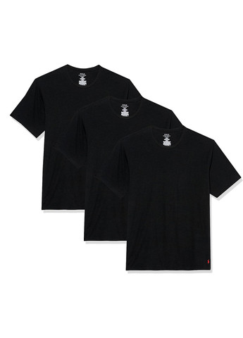 Черная футболка (3 шт.) с коротким рукавом Ralph Lauren