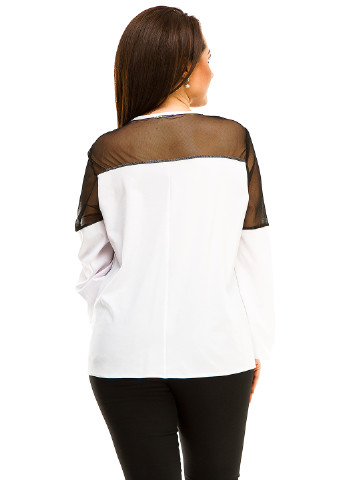 Белая демисезонная блуза Lady Style