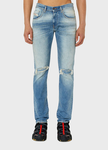 Синие демисезонные регюлар фит джинсы Diesel