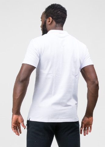 Белая футболка-поло для мужчин Go Fitness с логотипом