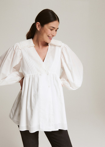Белая блуза для беременных с баской Reserved