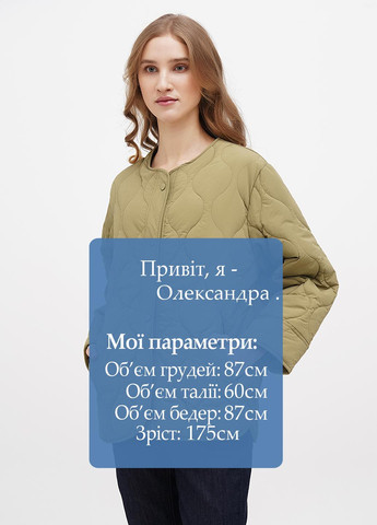 Оливковая (хаки) демисезонная куртка куртка-пиджак No Brand