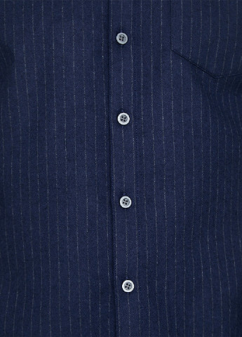 Темно-синяя кэжуал рубашка в полоску KOTON
