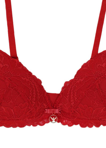 Красный демисезонный комплект (бюстгальтер, трусики) Emporio Armani