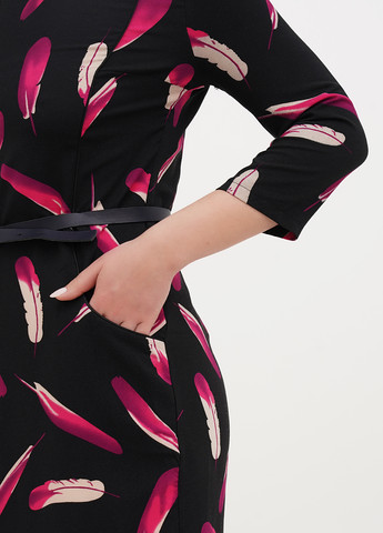 Чорна кежуал сукня футляр Imperial з тваринним принтом