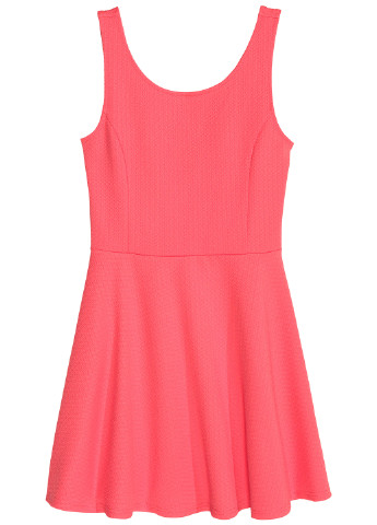 Розовое кэжуал платье с юбкой-солнце, платье-майка, клеш H&M однотонное