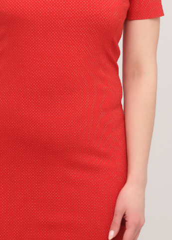 Красное кэжуал платье футляр Sarah Chole в горошек