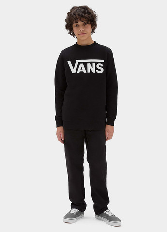 Чорний світшот Vans логотип без декору (330224129)
