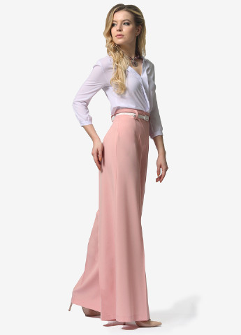 Светло-розовые кэжуал демисезонные классические брюки Lila Kass
