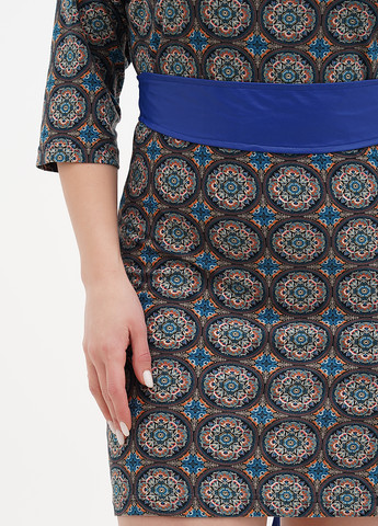 Бірюзова кежуал сукня Sassofono з малюнком