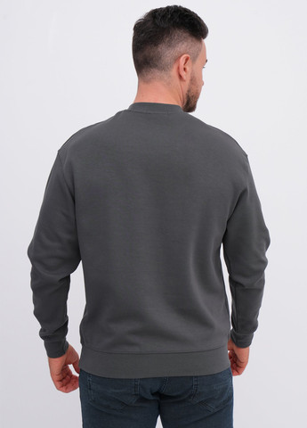 Темно-сірий світшот K.O.R однотонний без декору (362378197)