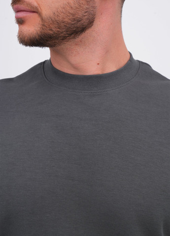 Темно-сірий світшот K.O.R однотонний без декору (362378197)