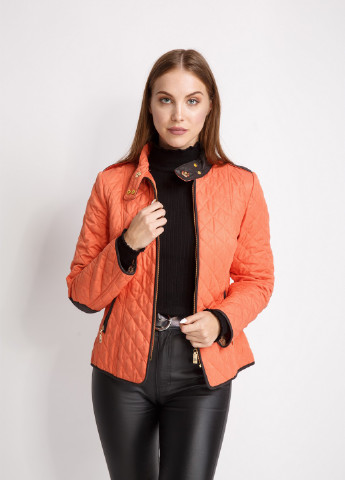 Оранжевая демисезонная куртка кожаная Bella Bicchi