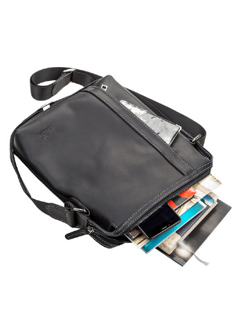 Чоловіча шкіряна сумка 24х29х7 см Shvigel (252413634)