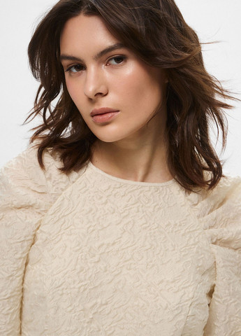 Світло-бежева коктейльна сукня кльош H&M однотонна