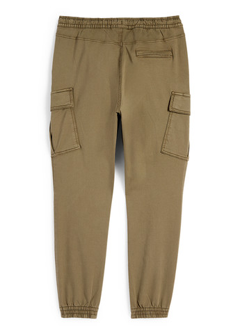 Хаки кэжуал демисезонные карго брюки C&A