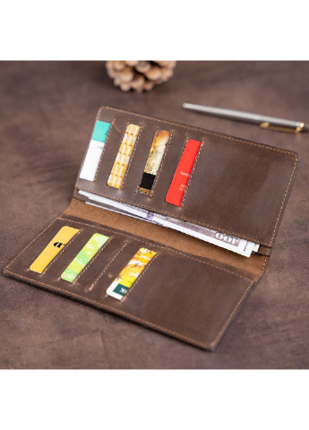 Мужской кожаный кошелек 8,5х17,5 см Shvigel (252133357)