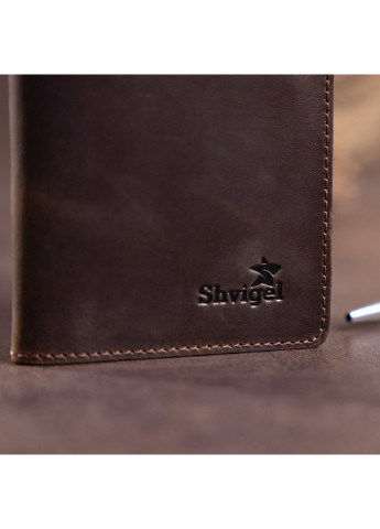Мужской кожаный кошелек 8,5х17,5 см Shvigel (252133357)