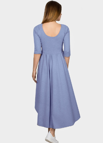 Блакитна кежуал плаття, сукня кльош O`zona milano однотонна