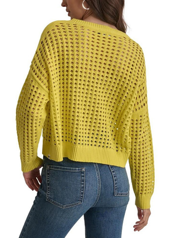 Желтый демисезонный пуловер пуловер DKNY