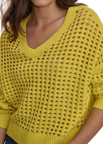 Желтый демисезонный пуловер пуловер DKNY