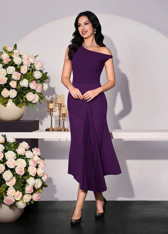 Фіолетова вечірня сукня SHEIN однотонна