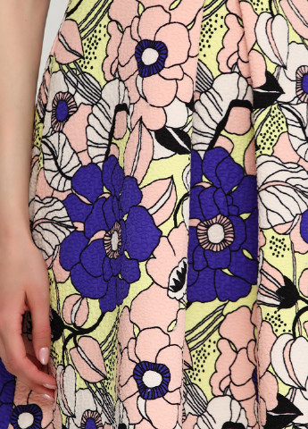 Комбінована кежуал сукня з коротким рукавом H&M з квітковим принтом