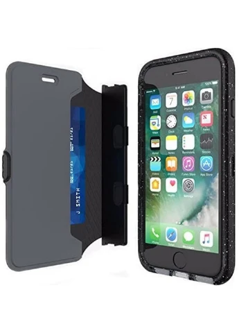 Противоударный чехол-книжка трансформер Evo Wallet Active Edition для Iphone 7/8/SE 2020 Black Tech21 (214659414)