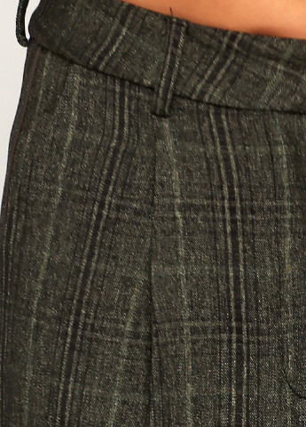 Темно-зеленые кэжуал демисезонные прямые брюки NU DENMARK