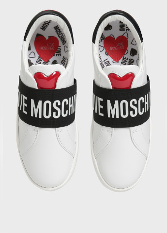 Білі осінні кросівки Love Moschino