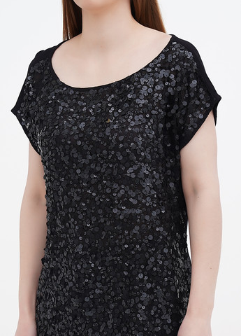 Черная летняя блуза Fiorella Rubino