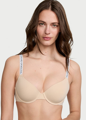 Бежевый демисезонный комплект (бюстгалтер, трусики) Victoria's Secret