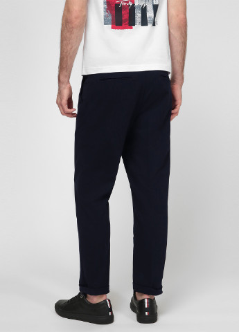 Темно-синие кэжуал демисезонные прямые брюки Tommy Hilfiger
