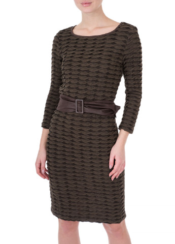 Оливковое кэжуал платье футляр Apanage с абстрактным узором