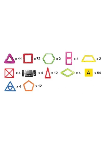 Конструктор Магнікон 218 деталей Plastic box (MK-218) Магнікон (251223196)