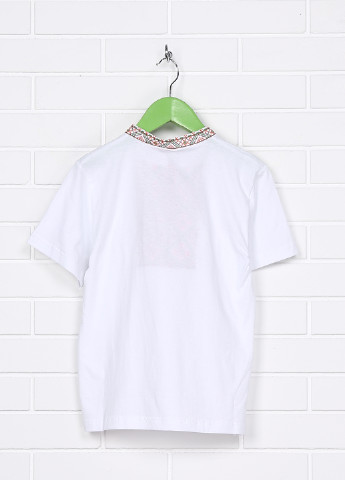 Біла демісезонна футболка з коротким рукавом ЕтноМодерн