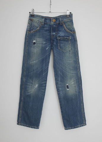 Голубые демисезонные со средней талией джинсы Ra-Re