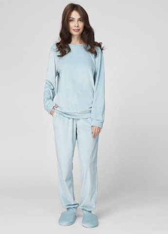 Голубая всесезон пижама (лонгслив, брюки) лонгслив + брюки Naviale