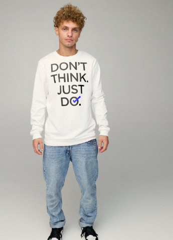 Білий свитшот мужской basic /no flis/ YAPPI малюнок (254557474)